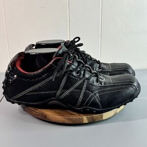 Memphis One Extreme Black Leather Suede Athletic Sneakers Men's Size 9 M